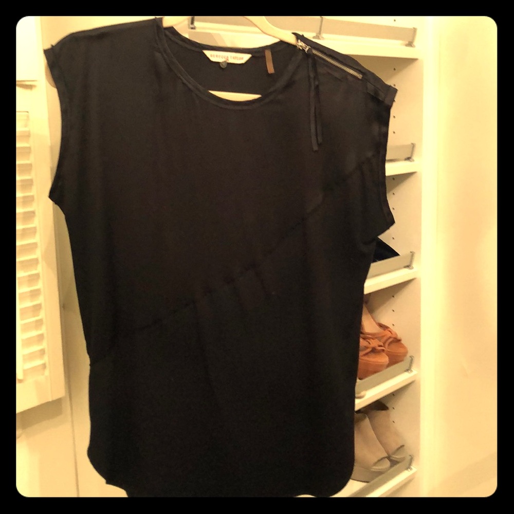 Black Rebecca Taylor Silk Cotton tee